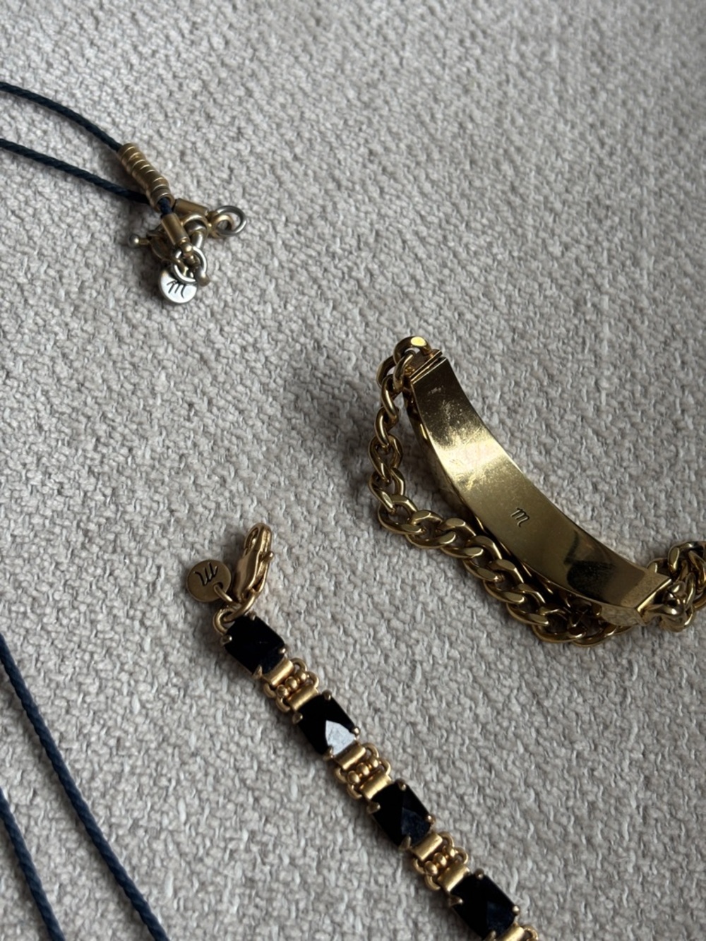 Madewell Jewelry Bundle Necklace 2 Bracelets Fashion - Picture 2 of 5